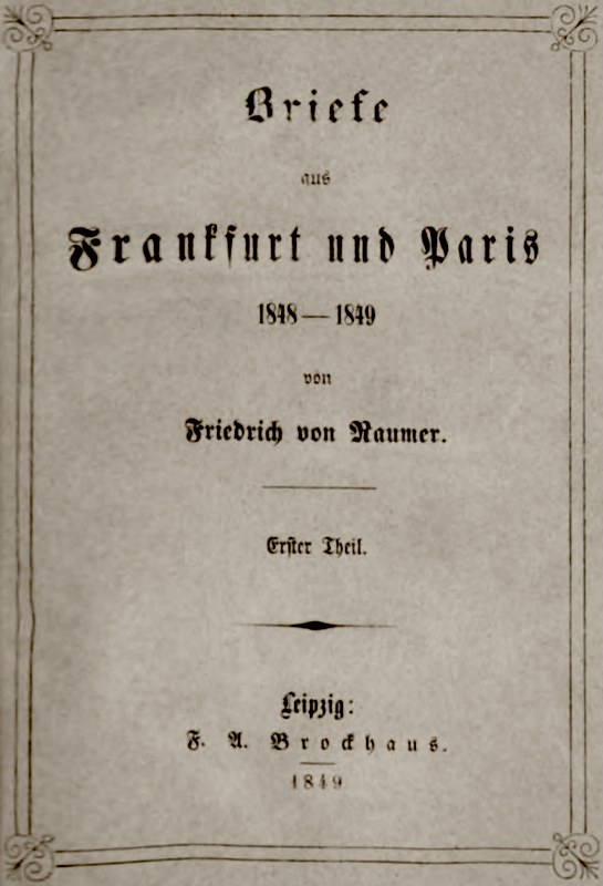 Briefe aus Frankfurt und Paris 1848-1849 (1/2) Briefe aus Frankfurt und Paris 1848-1849 (1/2)