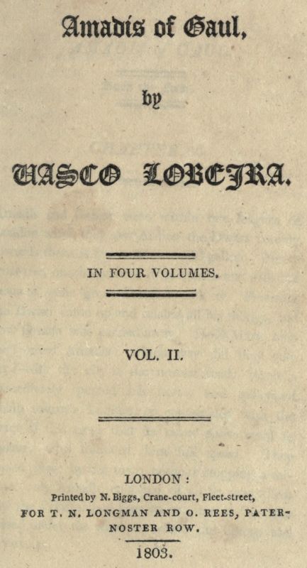 Amadis of Gaul, Vol. 2 Amadis of Gaul, Vol. 2