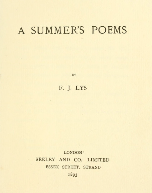 A Summer's Poems