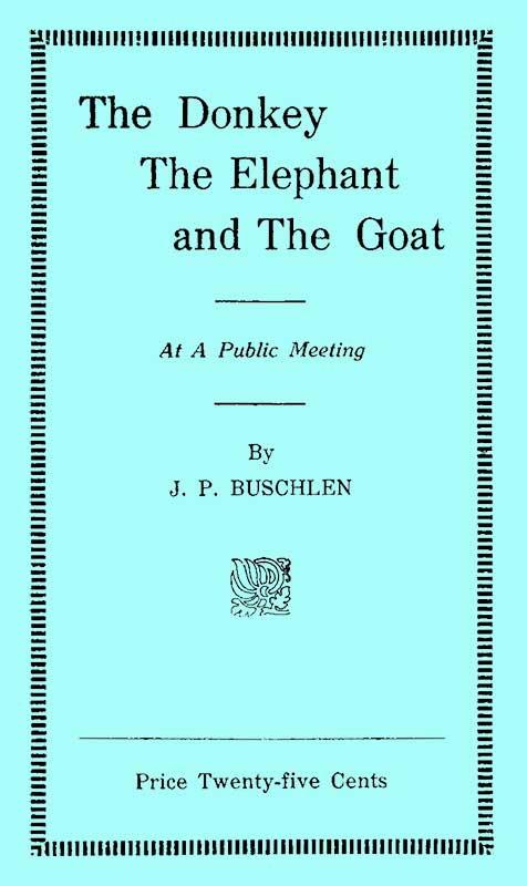 The Donkey, the Elephant, and the Goat at a Public Meeting