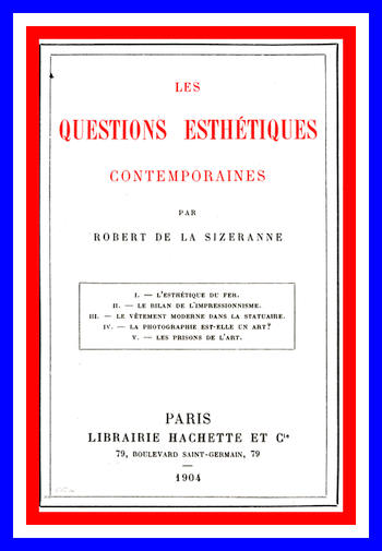 Les questions esthétiques contemporaines Les questions esthétiques contemporaines
