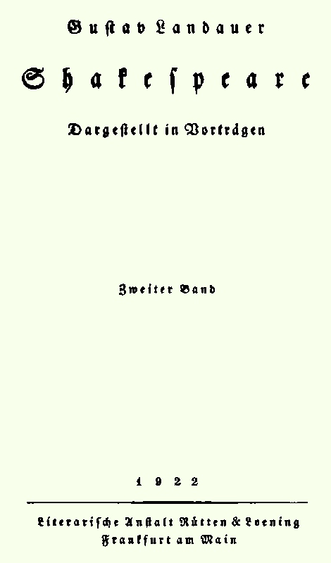 Shakespeare (Volume 2 of 2) Dargestellt im Vorträgen Shakespeare (Volume 2 of 2) Dargestellt im Vorträgen