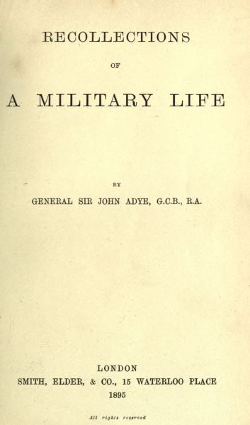 Recollections of a Military Life Recollections of a Military Life