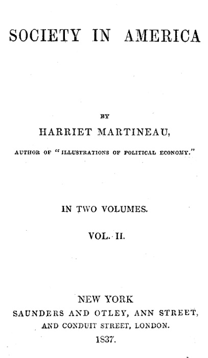 Society in America, Volume 2 (of 2) Society in America, Volume 2 (of 2)