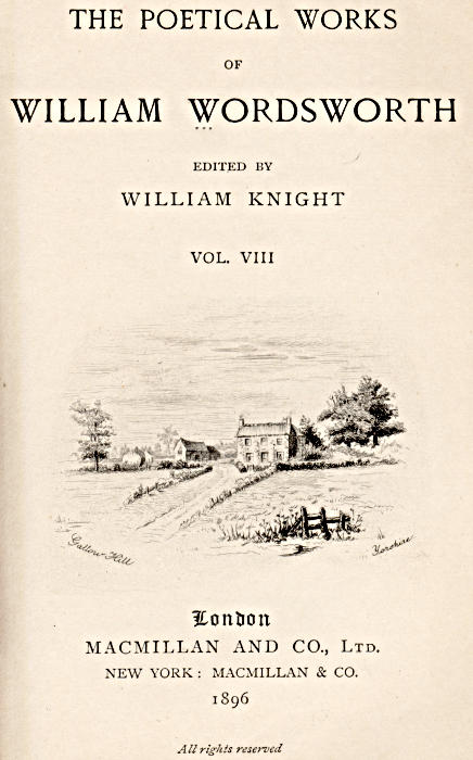 The Poetical Works of William Wordsworth — Volume 8 (of 8) The Poetical Works of William Wordsworth — Volume 8 (of 8)