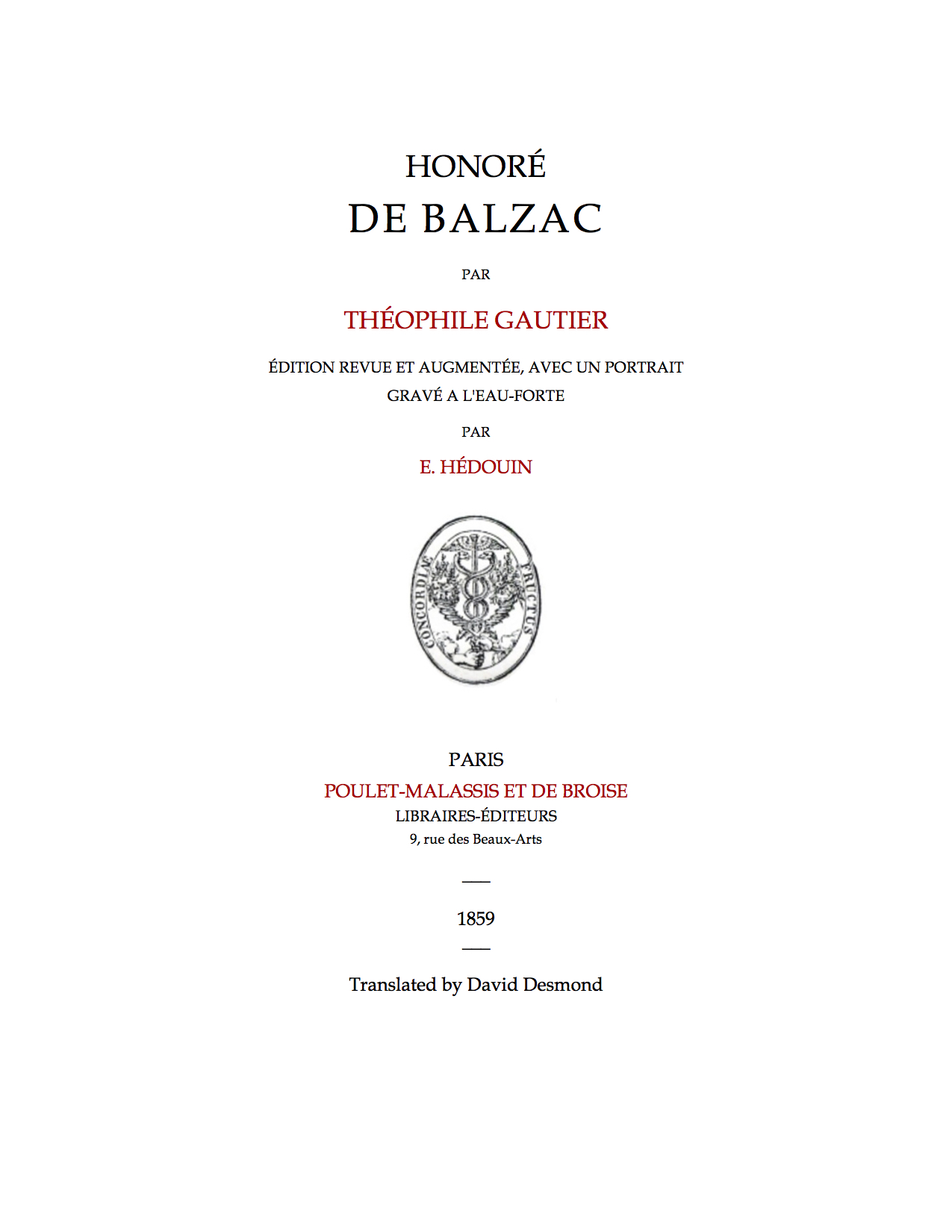 Honoré de Balzac Honoré de Balzac