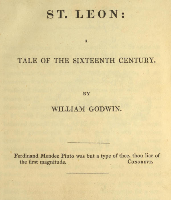St. Leon: A Tale of the Sixteenth Century