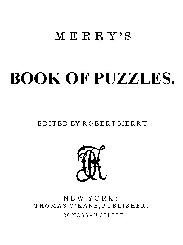 Merry's Book of Puzzles Merry's Book of Puzzles