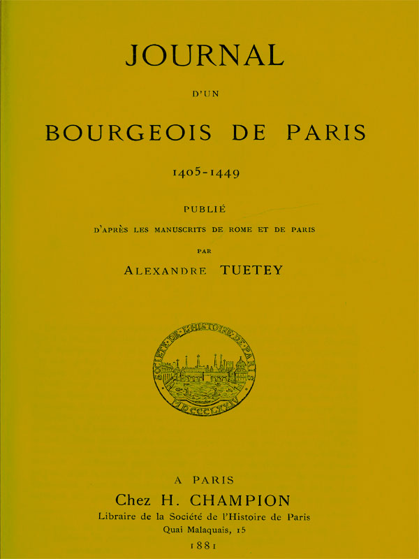 Journal d'un bourgeois de Paris, 1405-1449