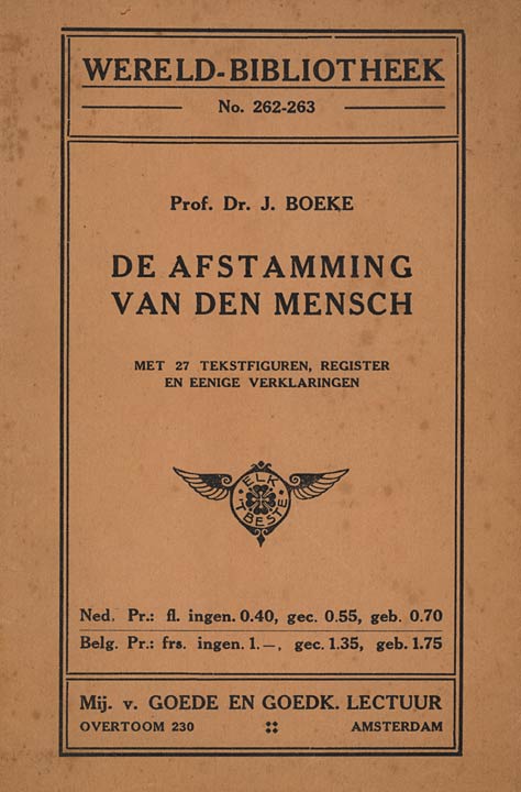 De afstamming van den mensch
Naar voordrachten in populair-wetenschappelijken vorm bewerkt