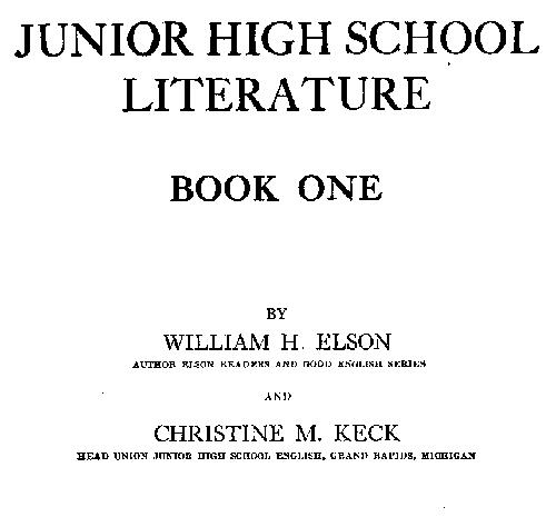 Junior High School Literature, Book 1 Junior High School Literature, Book 1