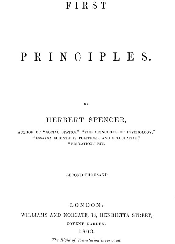 First Principles First Principles