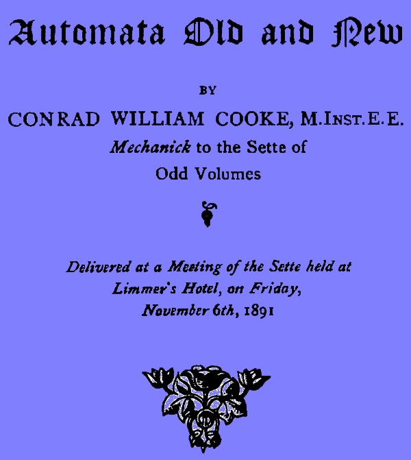 Automata Old and New Automata Old and New