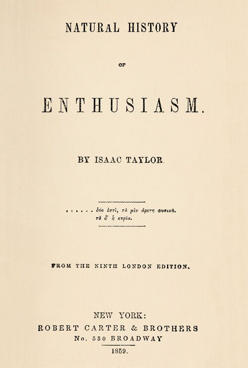 Natural History of Enthusiasm Natural History of Enthusiasm