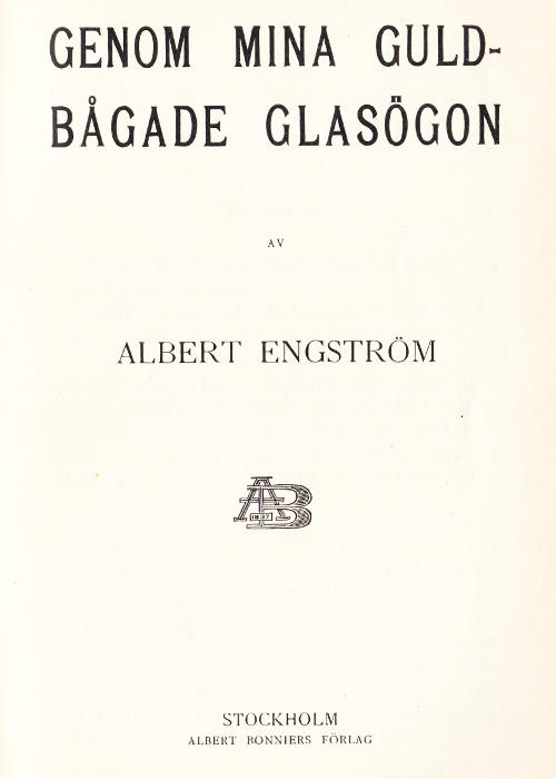 Genom mina guldbågade glasögon Genom mina guldbågade glasögon