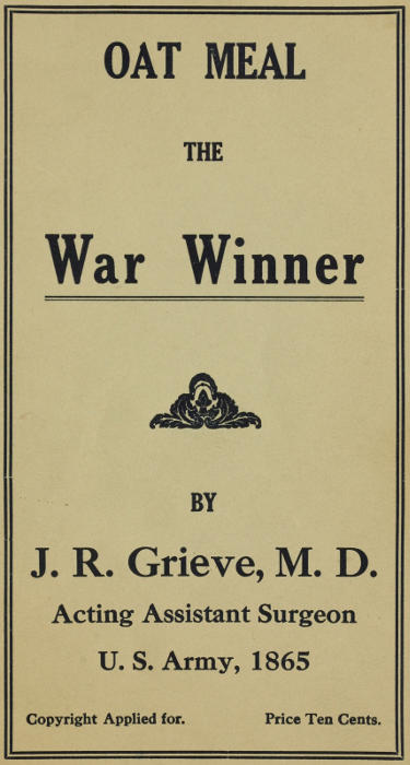 Oat Meal: The War Winner Oat Meal: The War Winner
