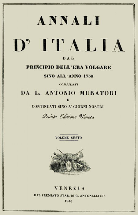 Annali d'Italia, vol. 6 dal principio dell'era volgare sino all'anno 1750 Annali d'Italia, vol. 6 dal principio dell'era volgare sino all'anno 1750