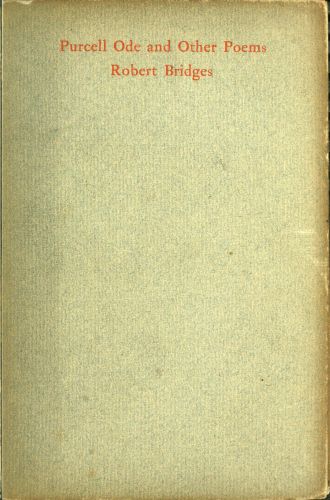 Purcell Ode, and Other Poems Purcell Ode, and Other Poems