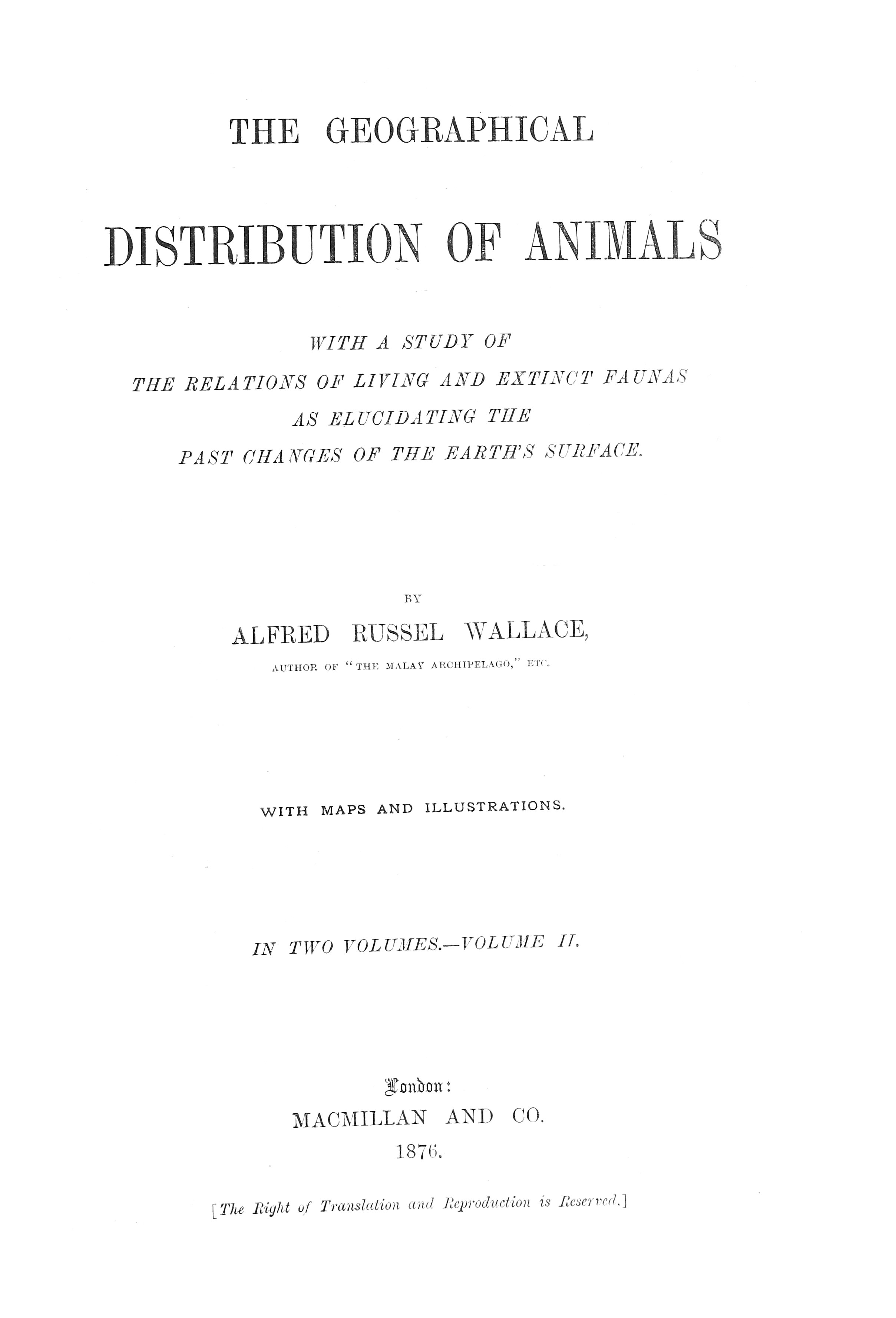 The Geographical Distribution of Animals, Volume 2
With a study of the relations of living and extinct faunas as elucidating the past changes of the Earth's surface