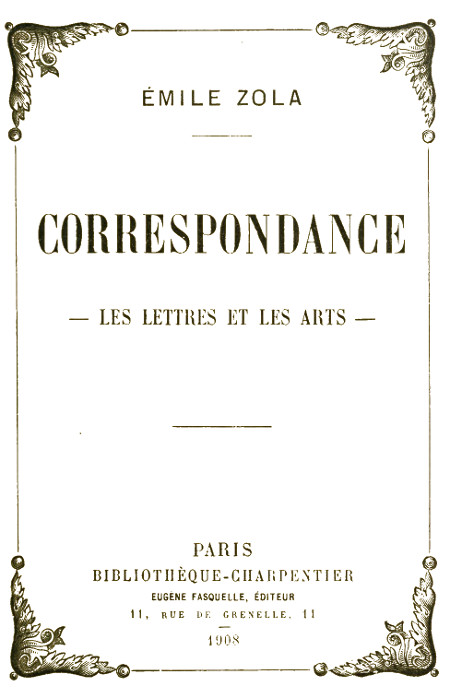 Correspondance: Les lettres et les arts Correspondance: Les lettres et les arts