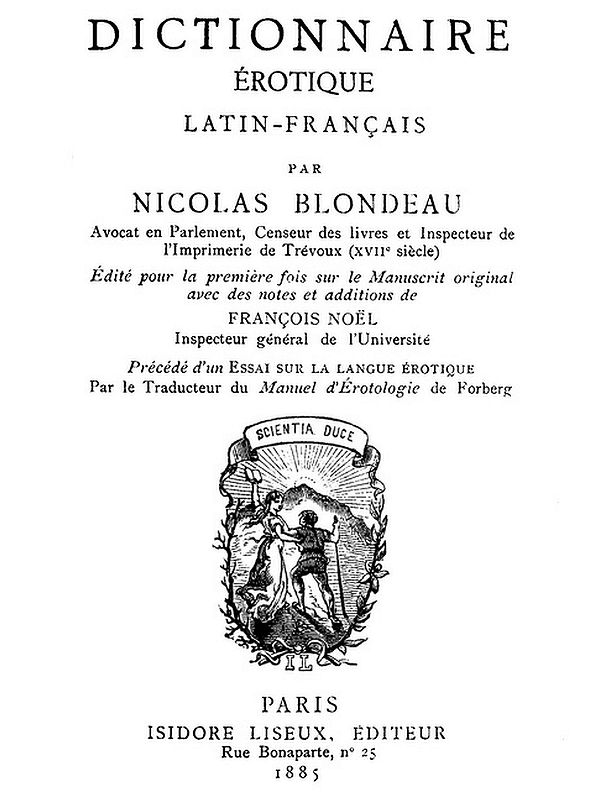 Dictionnaire érotique Latin-Français Dictionnaire érotique Latin-Français