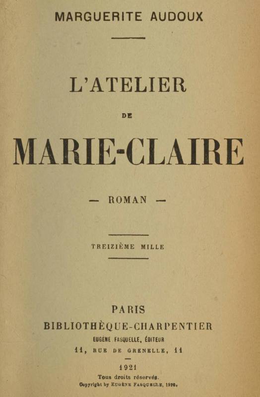 L'Atelier de Marie-Claire L'Atelier de Marie-Claire
