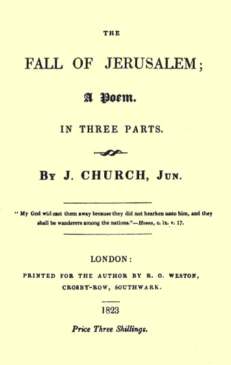 The Fall of Jerusalem: A Poem The Fall of Jerusalem: A Poem