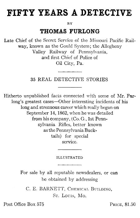 Fifty Years a Detective: 35 Real Detective Stories Fifty Years a Detective: 35 Real Detective Stories