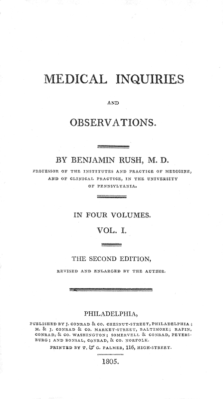 Medical Inquiries and Observations, Vol. 1 The Second Edition, Revised and Enlarged by the Author Medical Inquiries and Observations, Vol. 1 The Second Edition, Revised and Enlarged by the Author