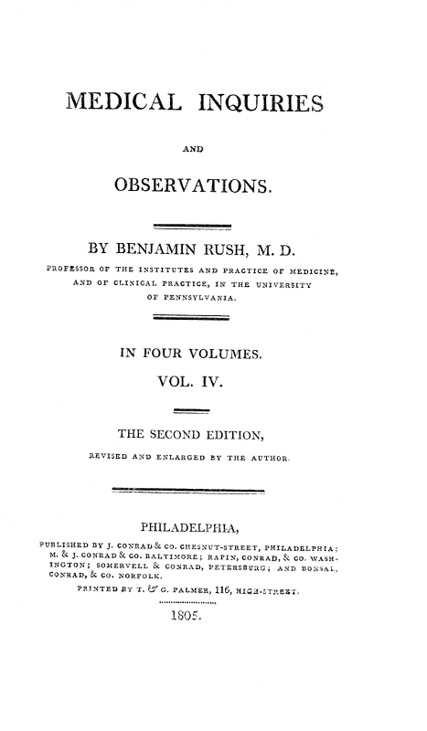 Medical Inquiries and Observations, Vol. 4
The Second Edition, Revised and Enlarged by the Author