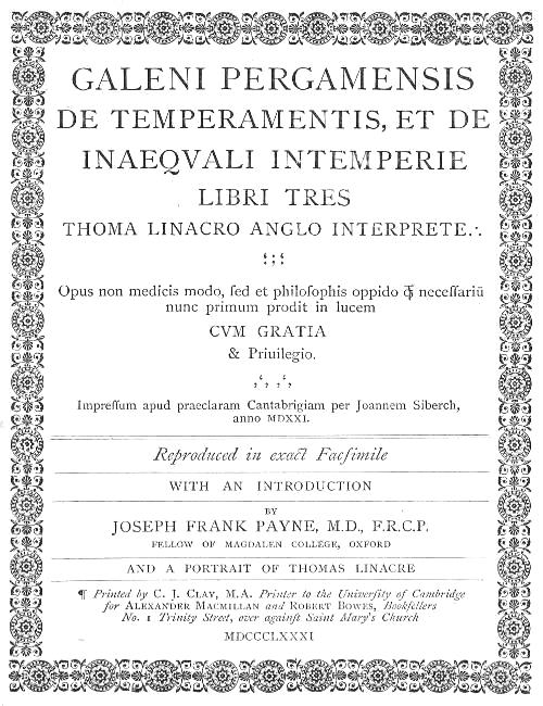 Galeni pergamensis de temperamentis, et de inaequali intemperie Galeni pergamensis de temperamentis, et de inaequali intemperie