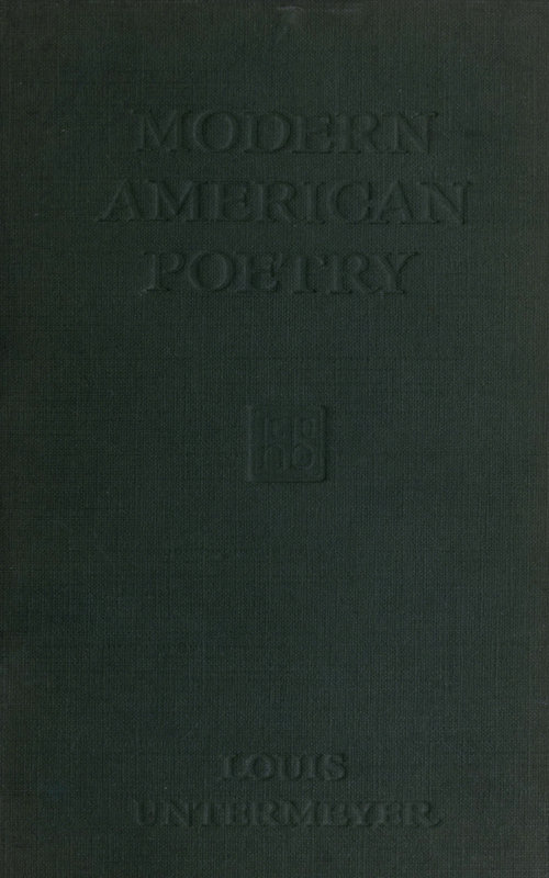 Modern American Poetry Modern American Poetry