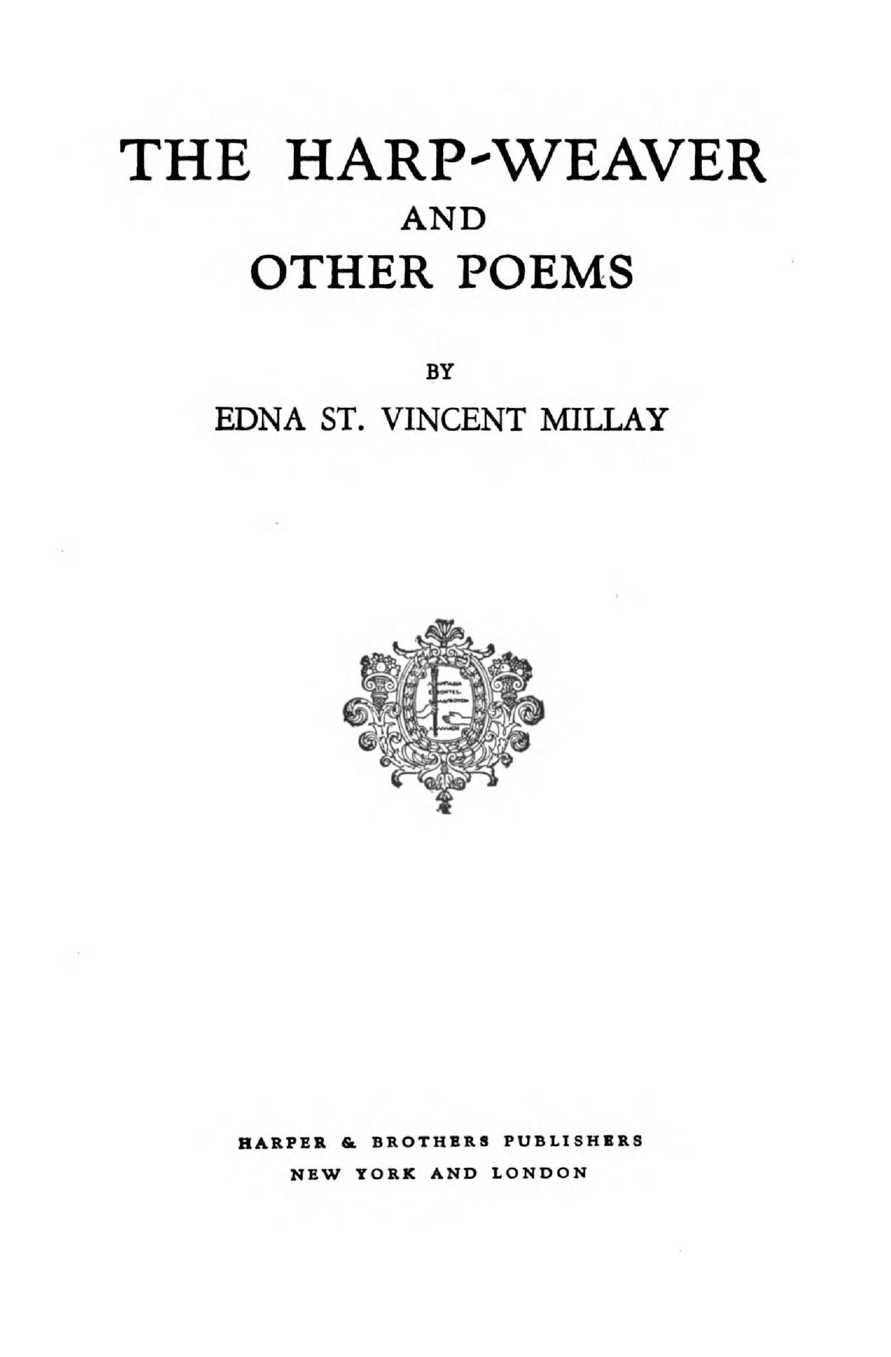 The harp-weaver, and other poems The harp-weaver, and other poems