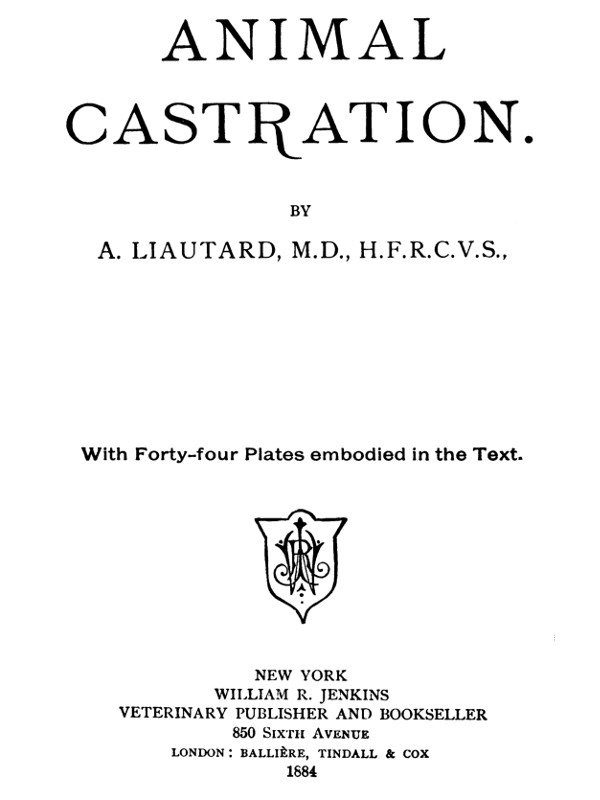 Animal Castration Animal Castration