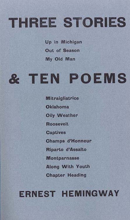 Three Stories & Ten Poems