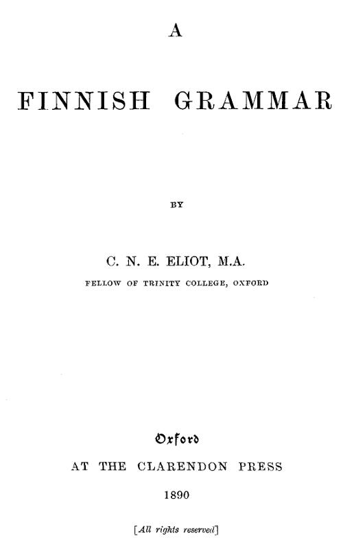 A Finnish Grammar