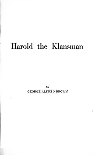 Harold the Klansman Harold the Klansman