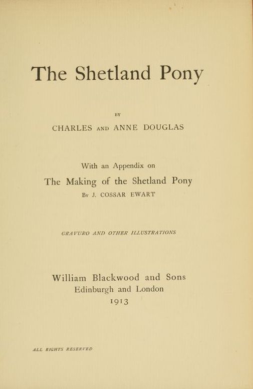 The Shetland Pony The Shetland Pony
