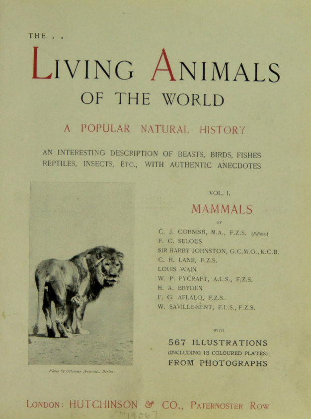 The Living Animals of the World, Volume 1 (of 2) A Popular Natural History The Living Animals of the World, Volume 1 (of 2) A Popular Natural History