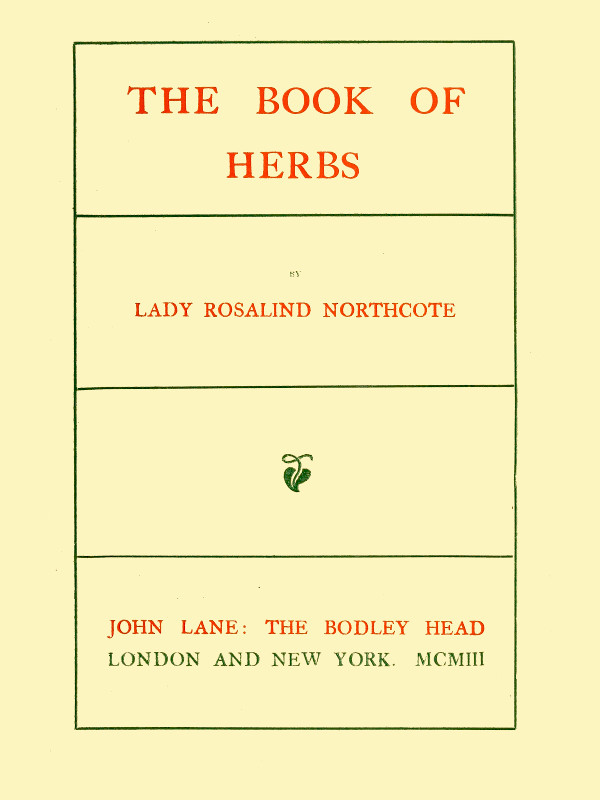 The Book of Herbs The Book of Herbs
