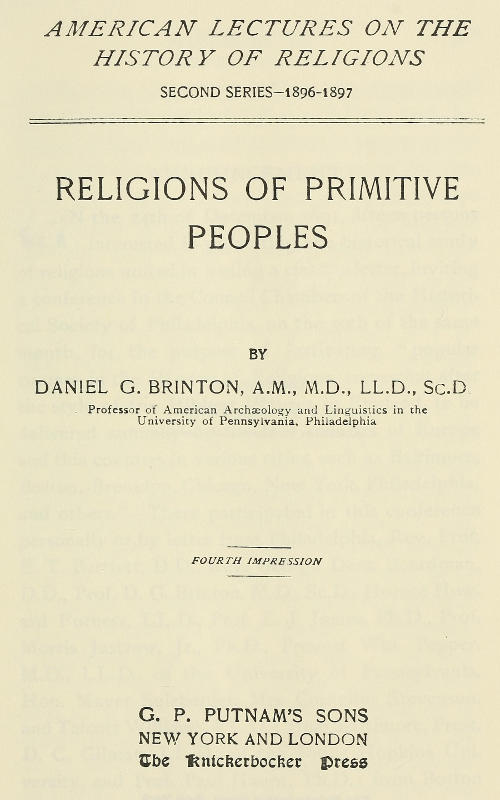 Religions of Primitive Peoples Religions of Primitive Peoples