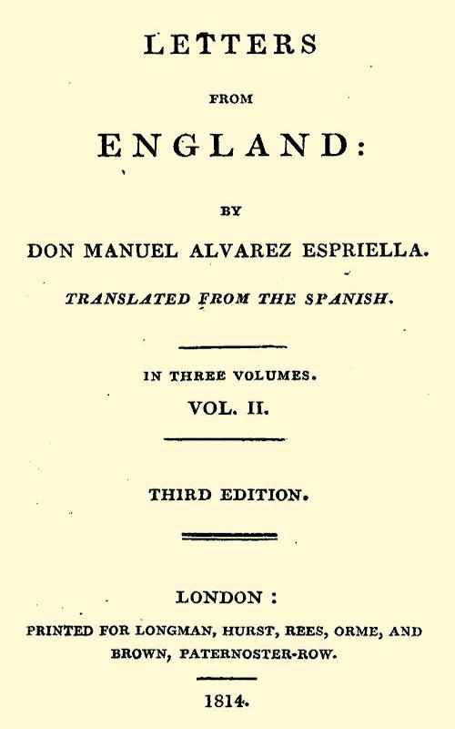 Letters from England, Volume 2 (of 3) Letters from England, Volume 2 (of 3)
