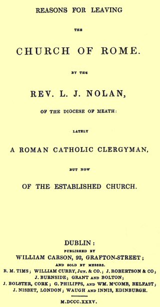 Reasons for Leaving the Church of Rome Reasons for Leaving the Church of Rome