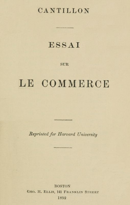 Essai sur le commerce