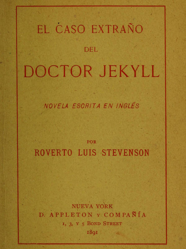 El caso extraño del Doctor Jekyll El caso extraño del Doctor Jekyll