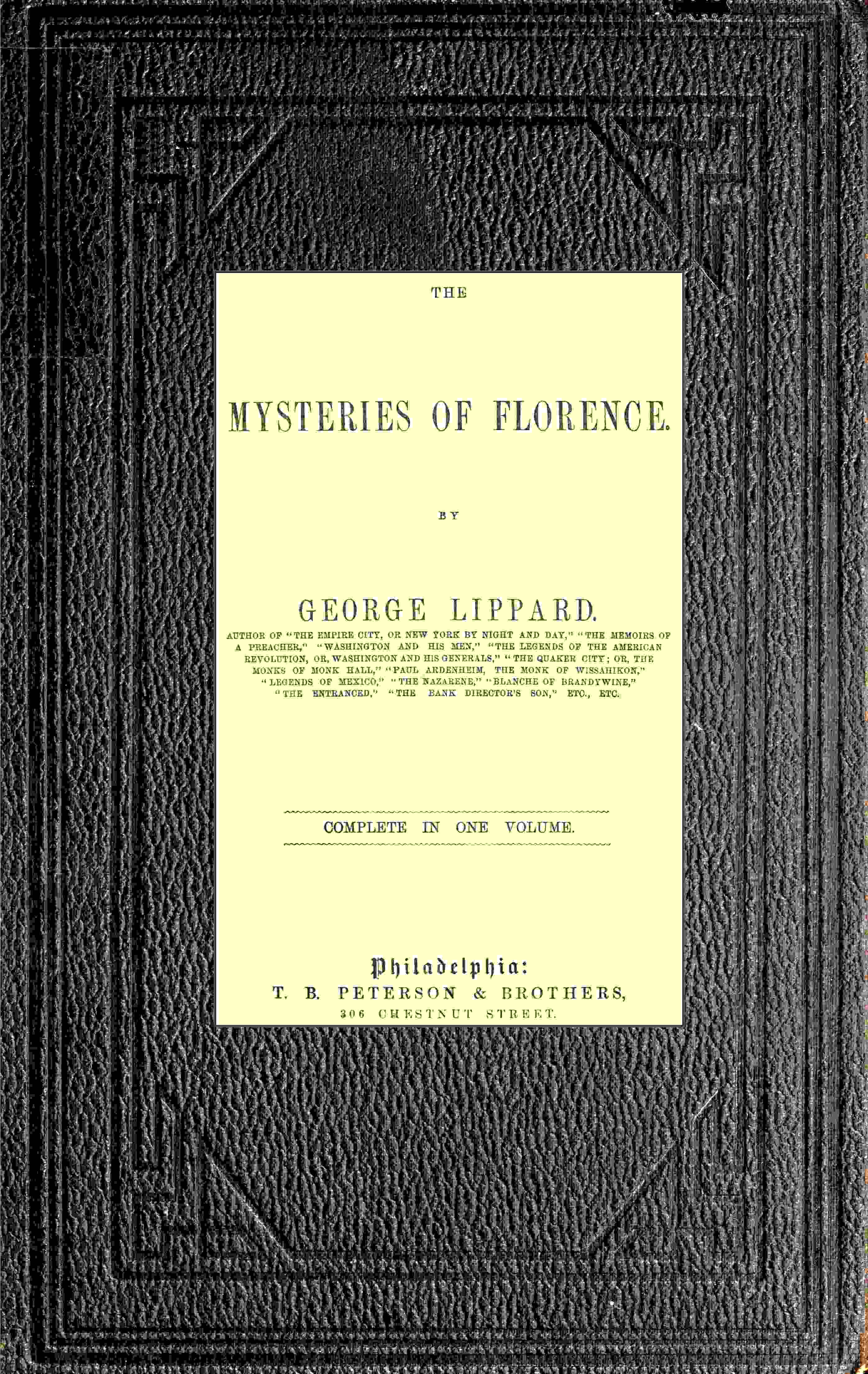 The Mysteries of Florence The Mysteries of Florence