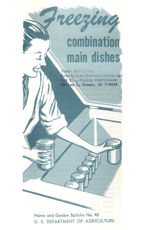 Freezing Combination Main Dishes Freezing Combination Main Dishes
