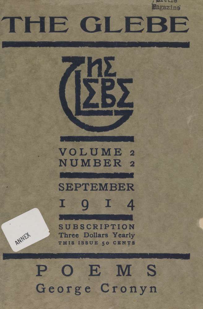 The Glebe 1914/09 (Vol. 2, No. 2): Poems The Glebe 1914/09 (Vol. 2, No. 2): Poems