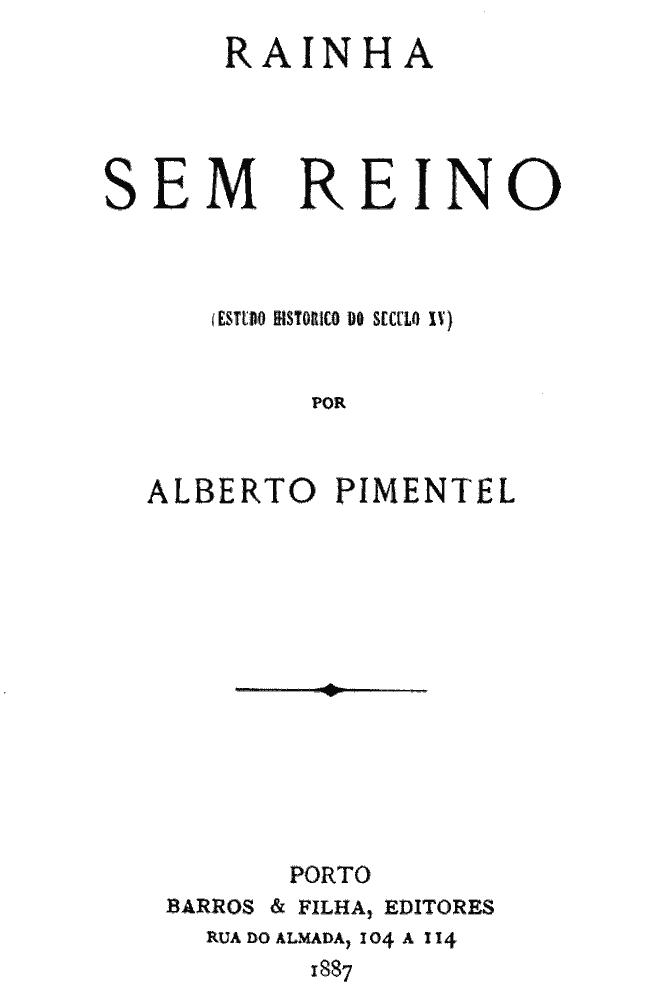 Rainha sem reino (Estudo historico do seculo XV)