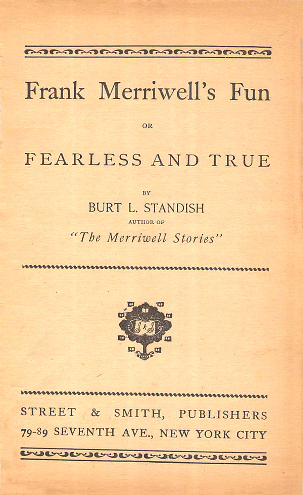 Frank Merriwell's Fun; Or, Fearless and True